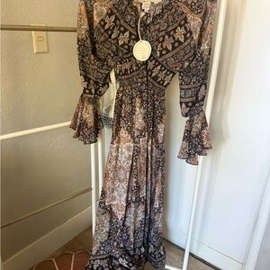 Bohemian Long Sleeve Maxi Dress